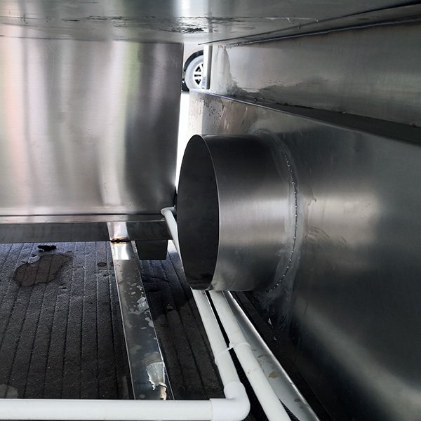 Automatic hydro dipping tank exhaust